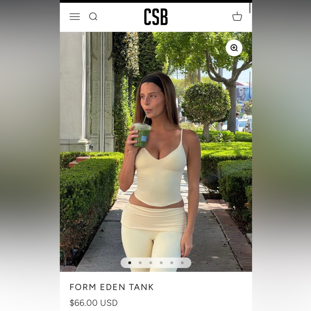 CSB Form Eden Tank Top - Butter Yellow - Small